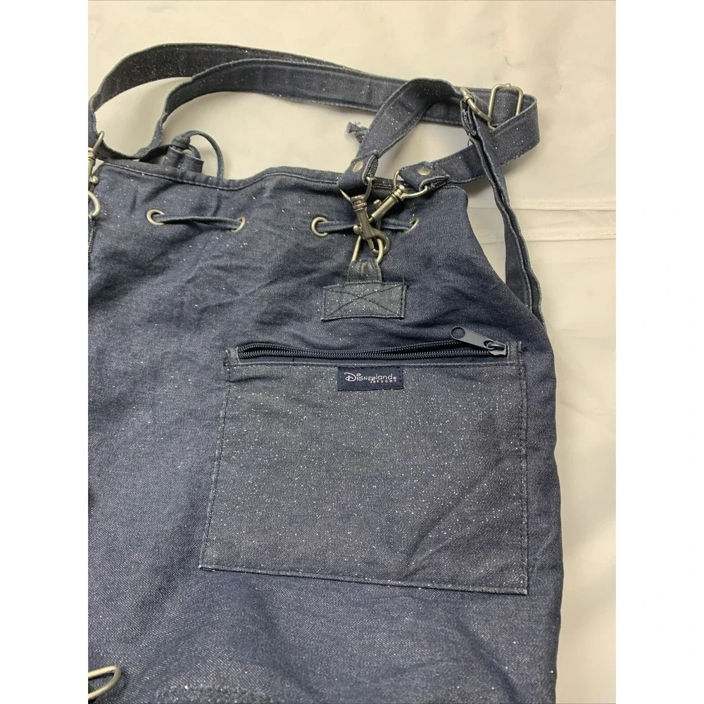Disneyland Resort Tinker bell Glitter Blue Denim Shoulder Backpack‎ Travel Bag